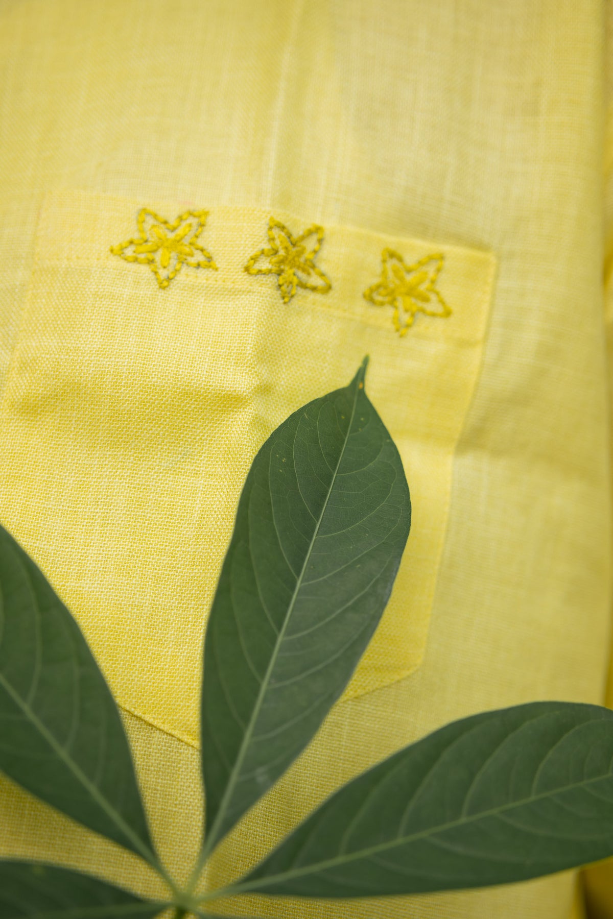 Champa Hand Embroidered Linen Shirt - Uttariya