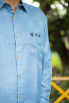 Damodar  Hand Embroidered Linen Shirt
