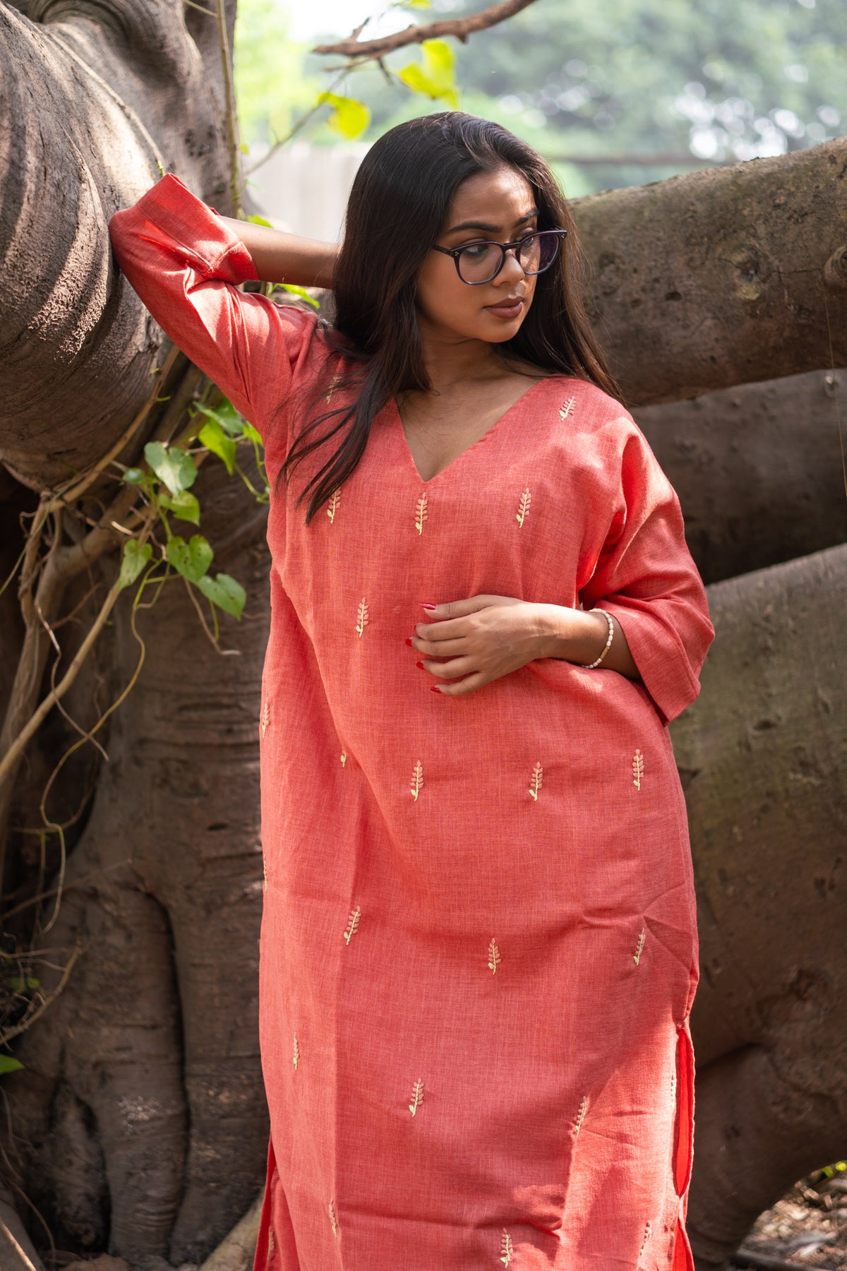 Prabal Hand Embroidered Linen Dress