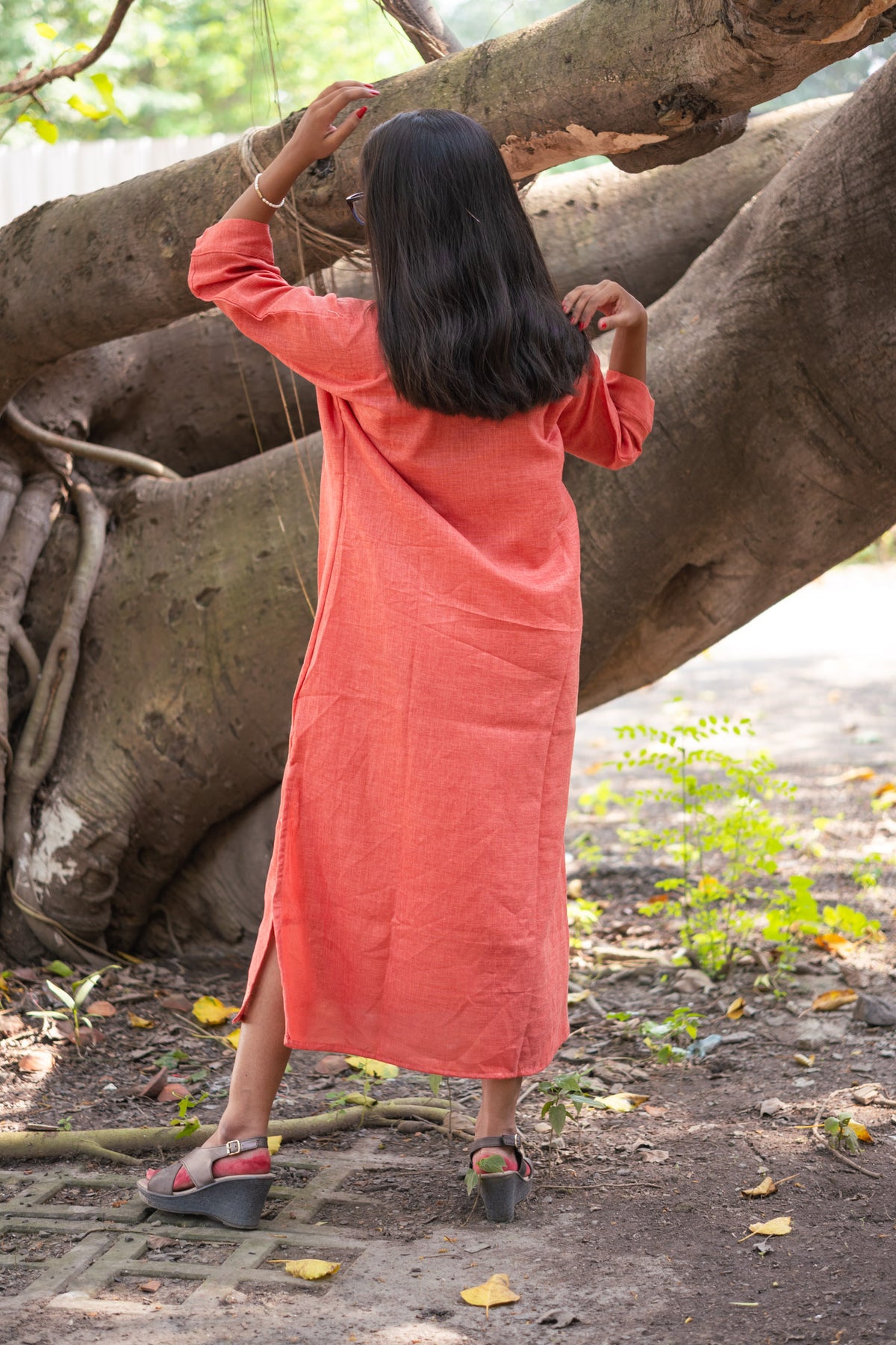 Prabal Hand Embroidered Linen Dress