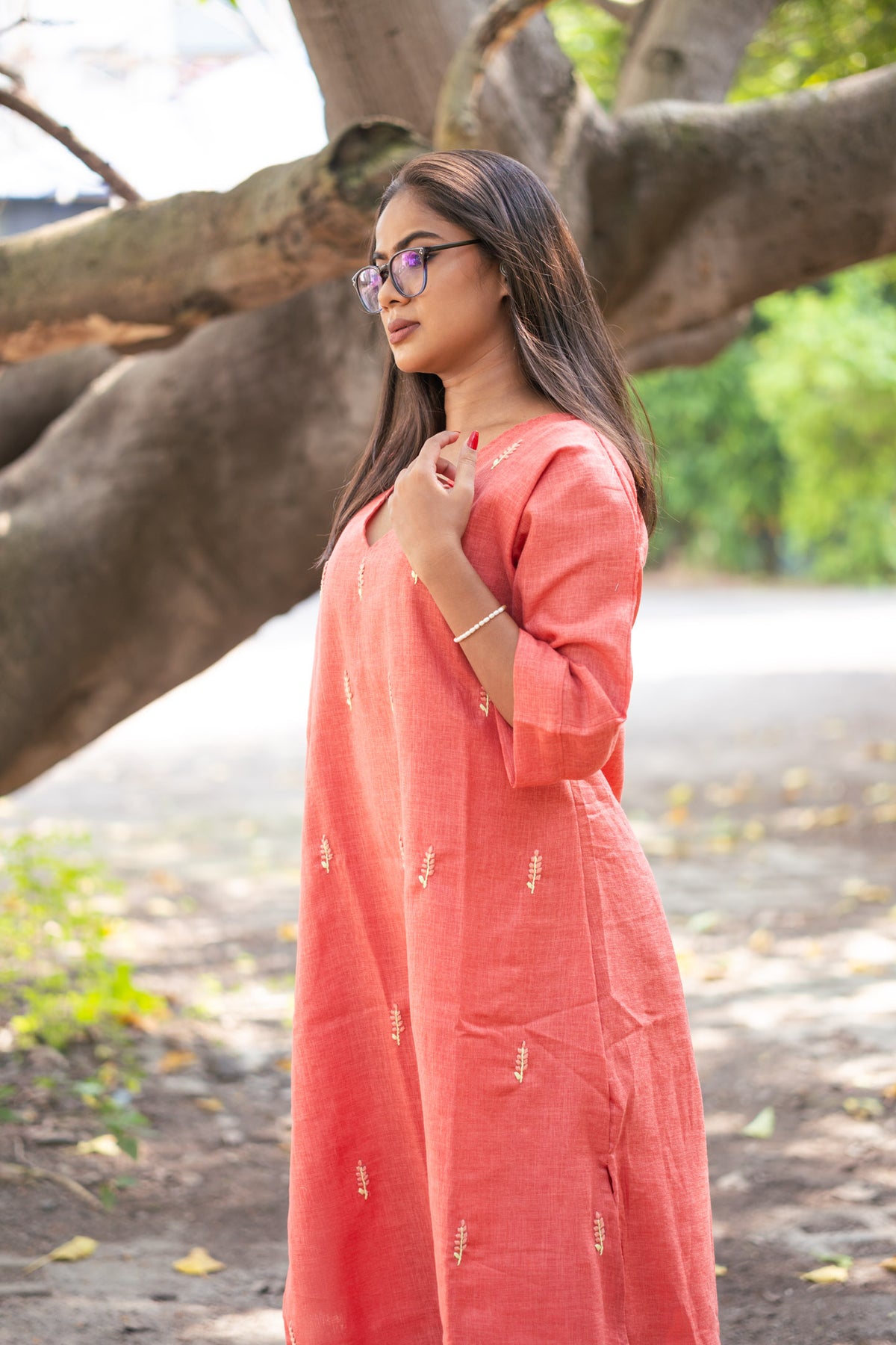 Prabal Hand Embroidered Linen Dress