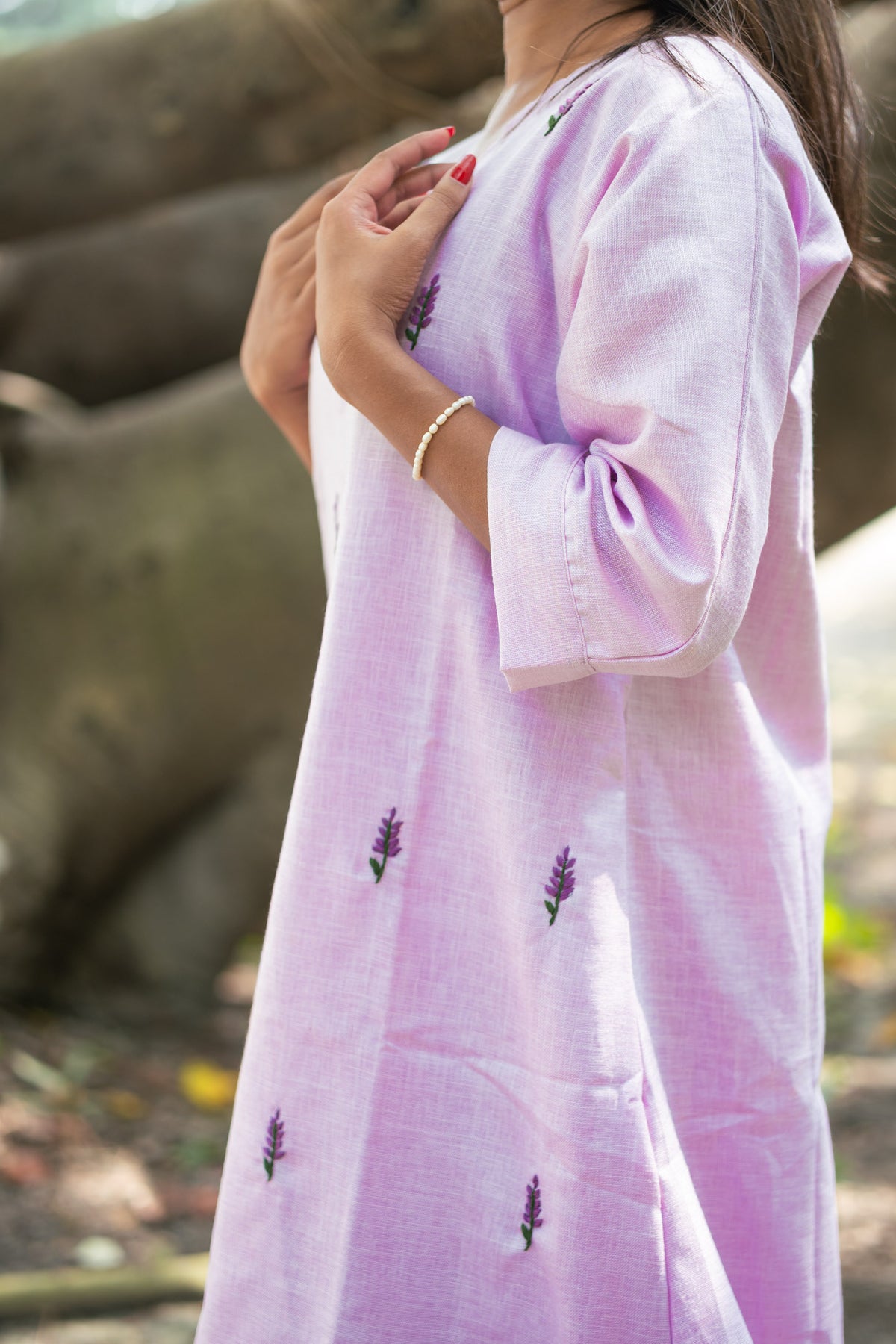 Jamuni Hand Embroidered Linen Dress