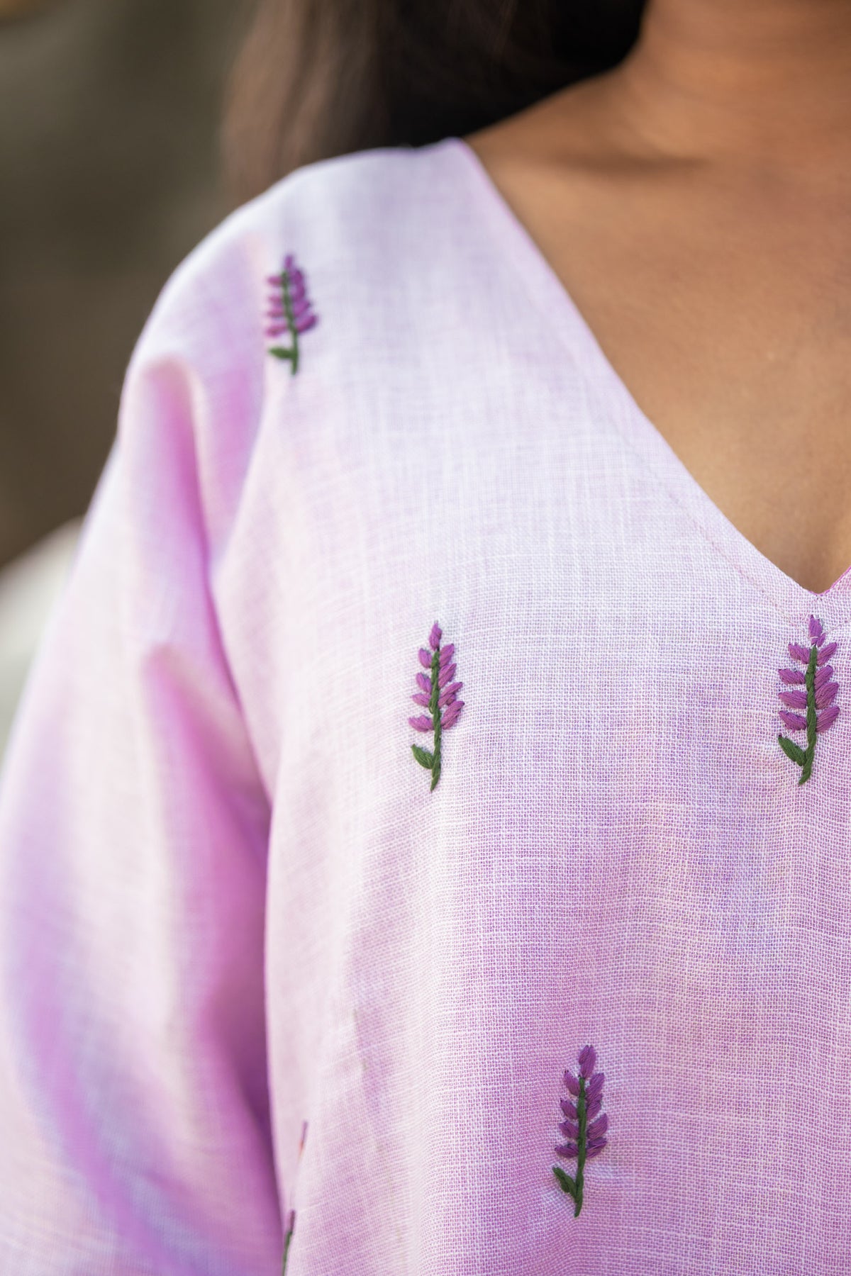 Jamuni Hand Embroidered Linen Dress
