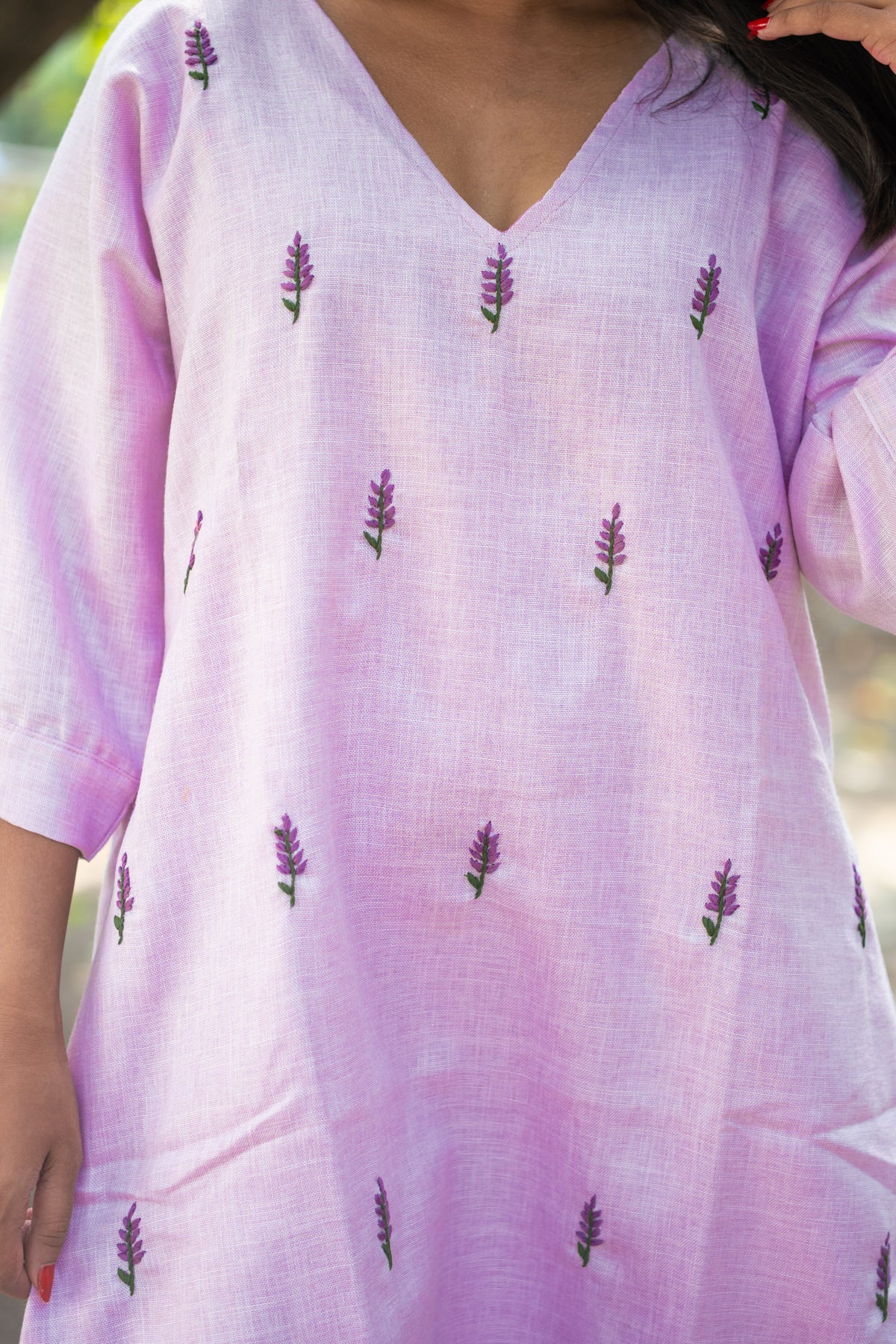 Jamuni Hand Embroidered Linen Dress