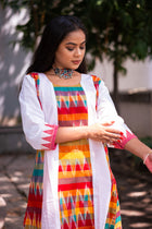 Shikha Gamcha Weave Panelled Midi Dress