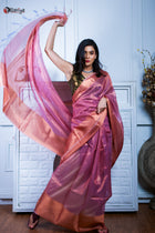 Opulent Orchid Mulberry Drape - Uttariya