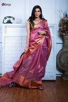 Opulent Orchid Mulberry Drape - Uttariya