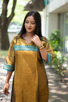 Abha Tissue Silk Kurta - Uttariya