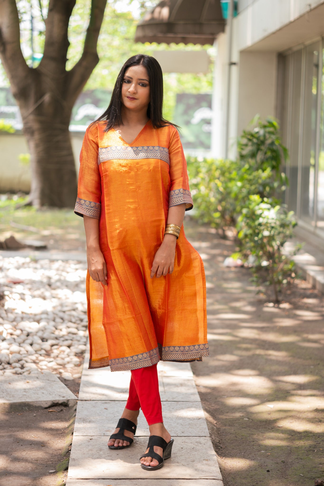 Tejasvi Tissue Silk Kurta - Uttariya
