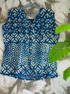 Indigo  Batik Sleeveless Cotton Top