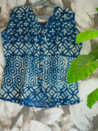 Indigo  Batik Sleeveless Cotton Top