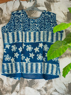 Indigo Handcrafted Batik Sleeveless Cotton Top