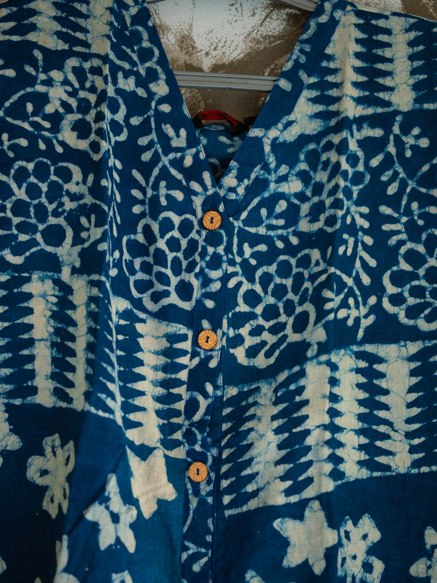 Indigo Handcrafted Batik Sleeveless Cotton Top