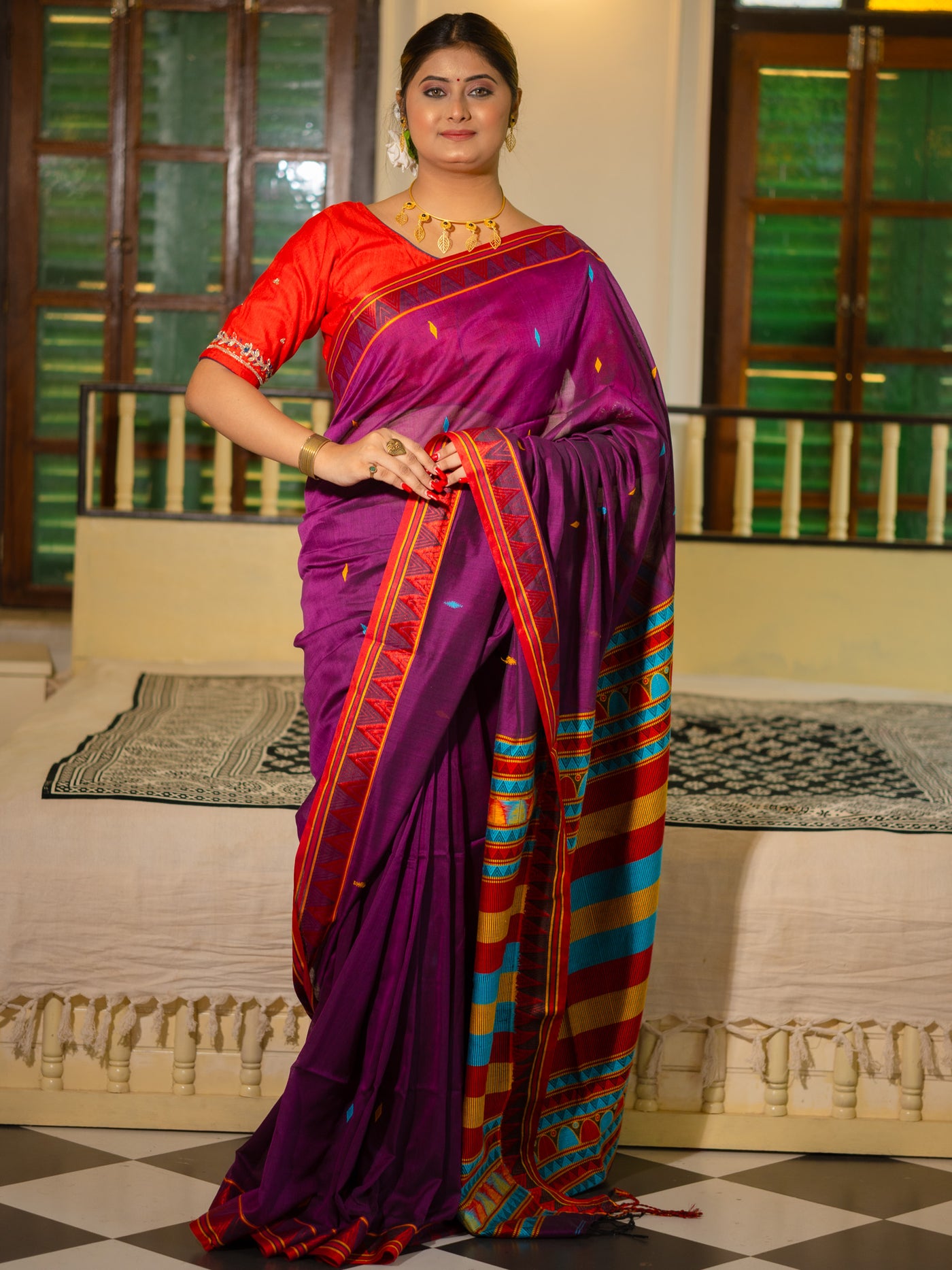 Earthy Elegance Saree - Uttariya