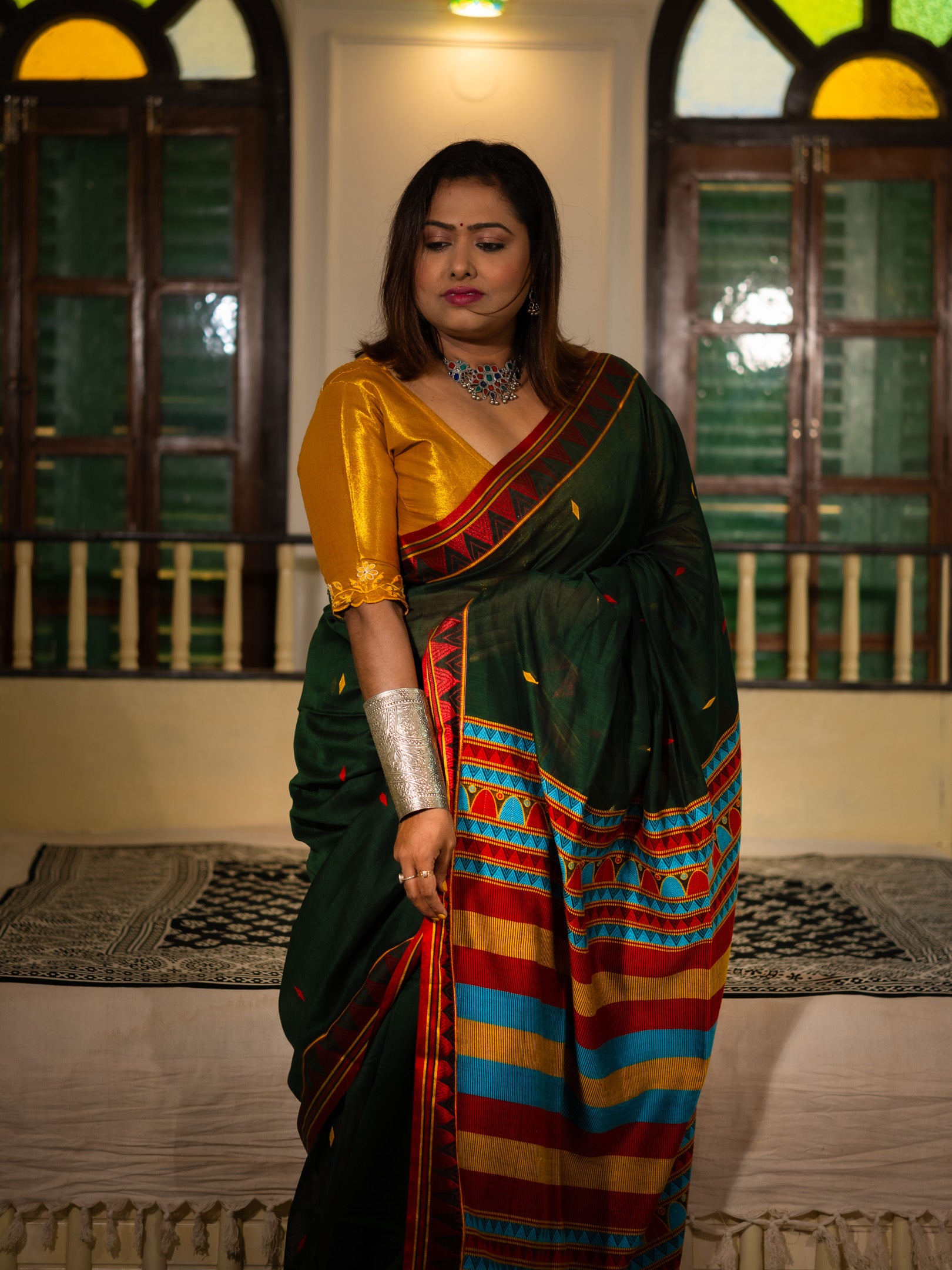 Leafy Dongria Saree