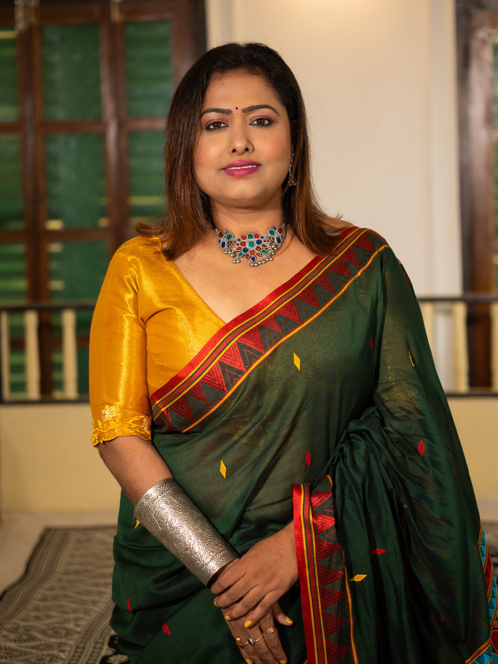 Leafy Dongria Saree