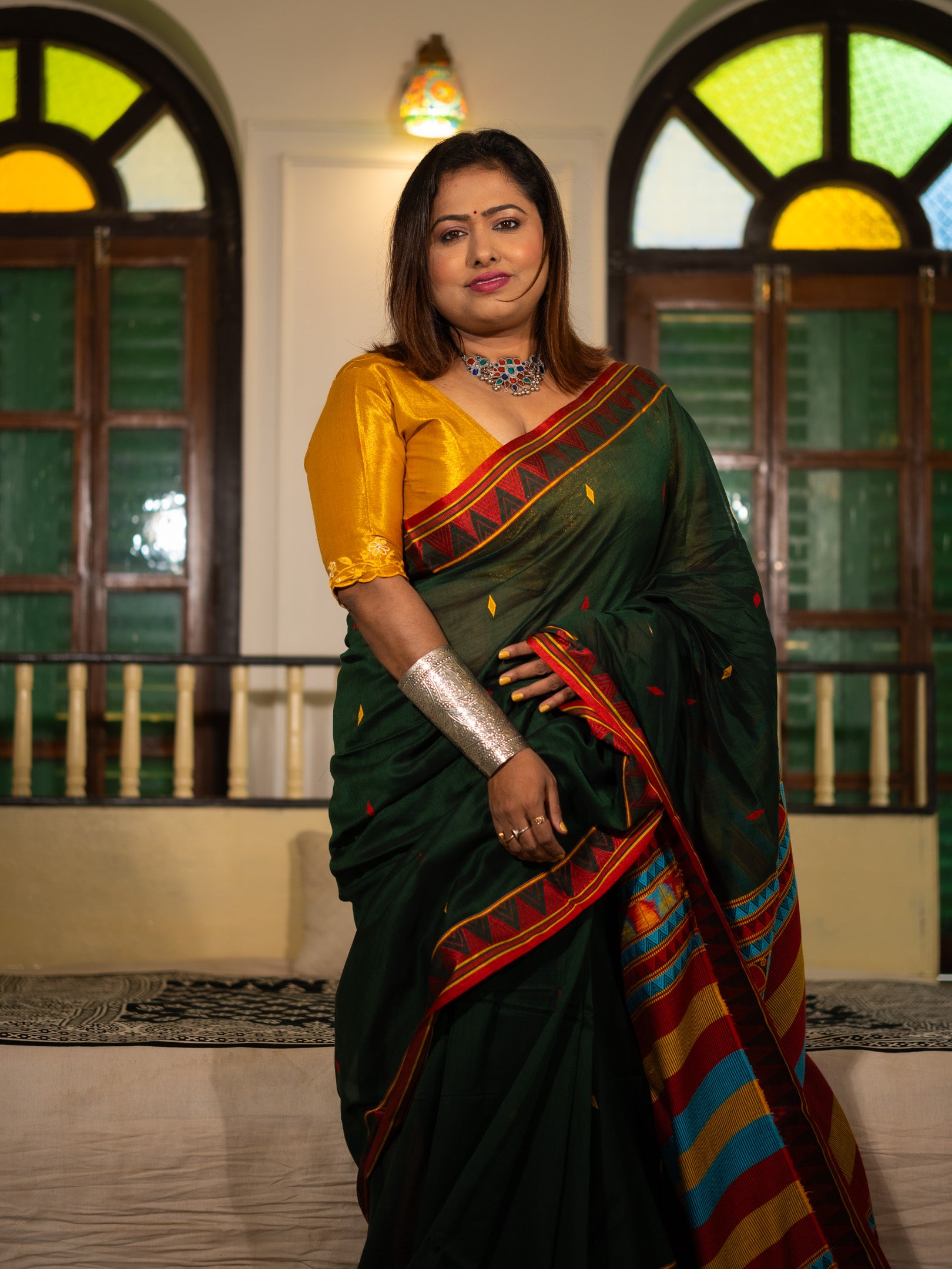 Leafy Dongria Saree