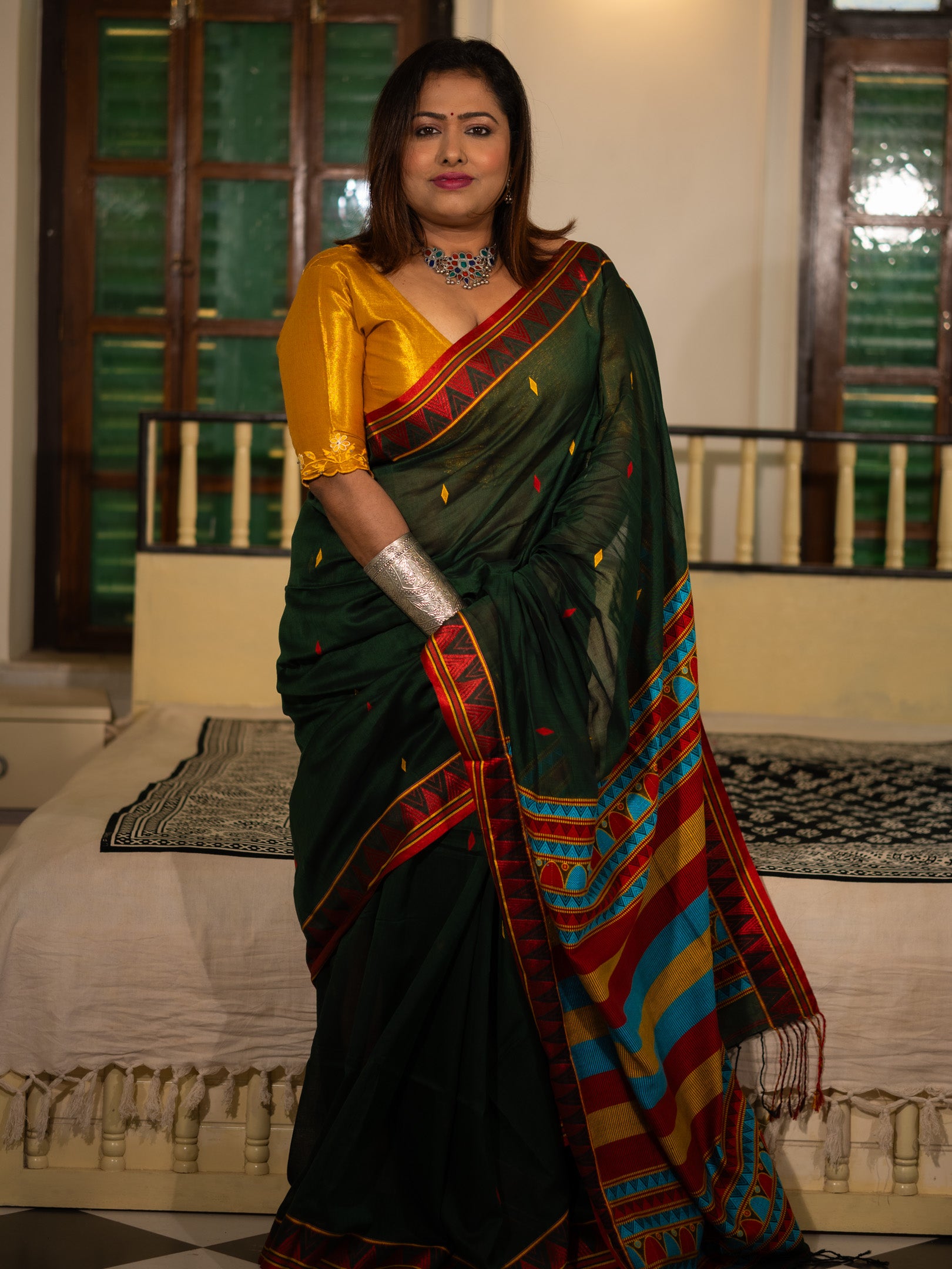 Leafy Dongria Saree