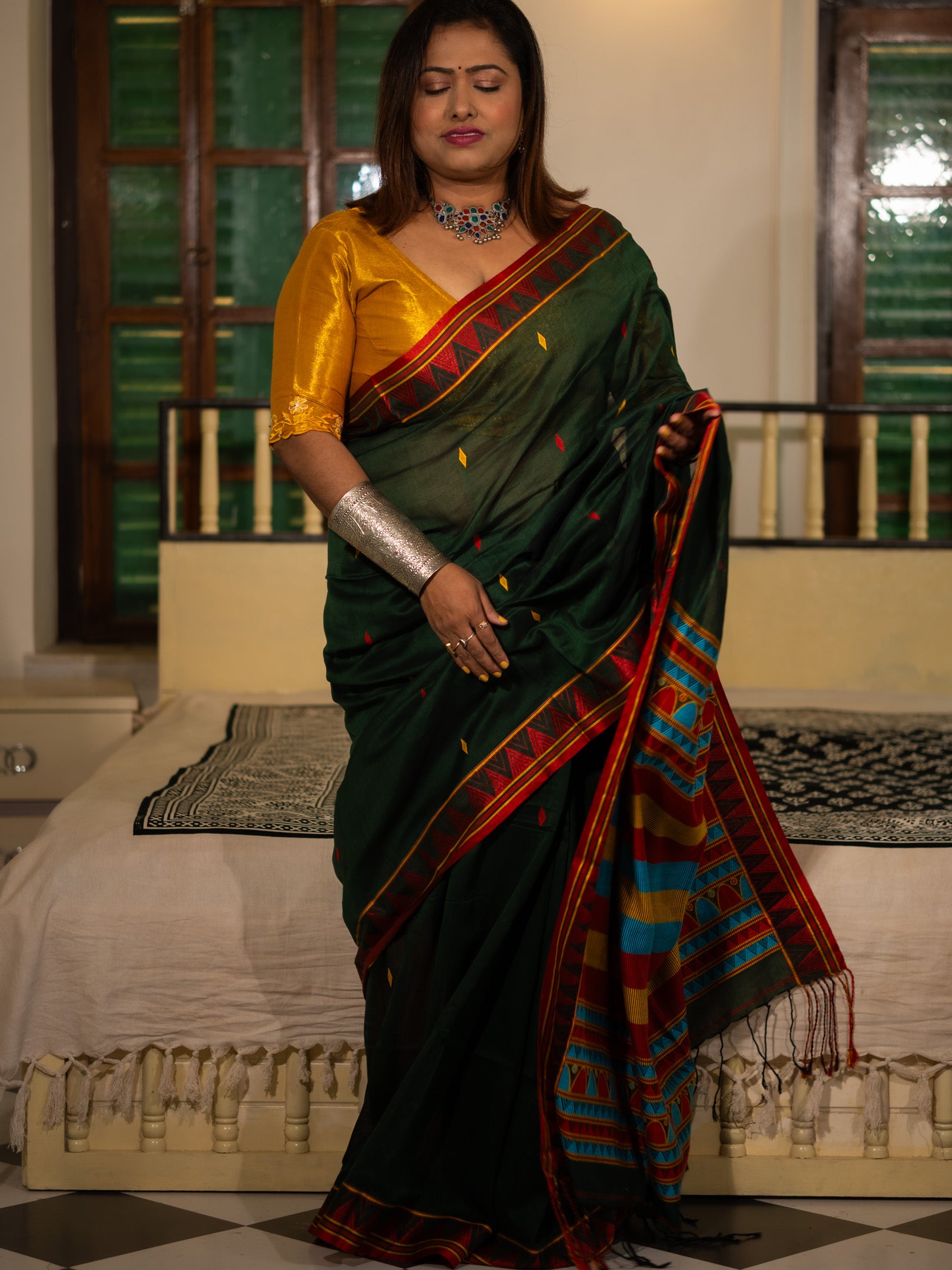 Leafy Dongria Saree