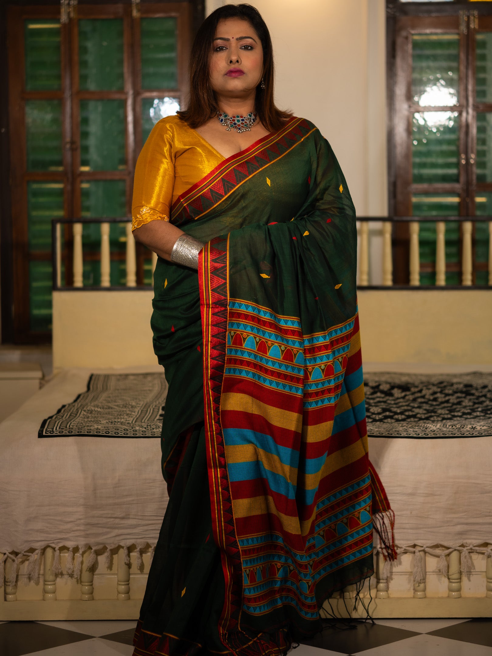 Leafy Dongria Saree