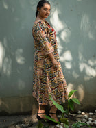 Kalamkari Designer Hand Block Cotton Dress - Uttariya