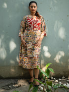 Kalamkari Designer Hand Block Cotton Dress - Uttariya