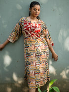 Kalamkari Designer Hand Block Cotton Dress - Uttariya