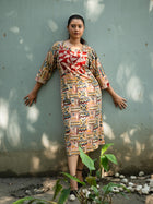 Kalamkari Designer Hand Block Cotton Dress - Uttariya
