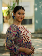 Rangrez Designer Kalamkari Cotton Kurta - Uttariya