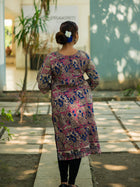 Rangrez Designer Kalamkari Cotton Kurta - Uttariya