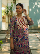 Rangrez Designer Kalamkari Cotton Kurta - Uttariya