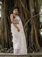White Saga Saree