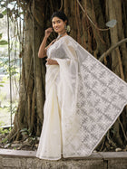 White Saga Saree