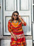 Brishti — Handwoven Ikat Cotton Dress - Uttariya