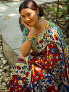Marooniya Kalamkari Cotton Saree