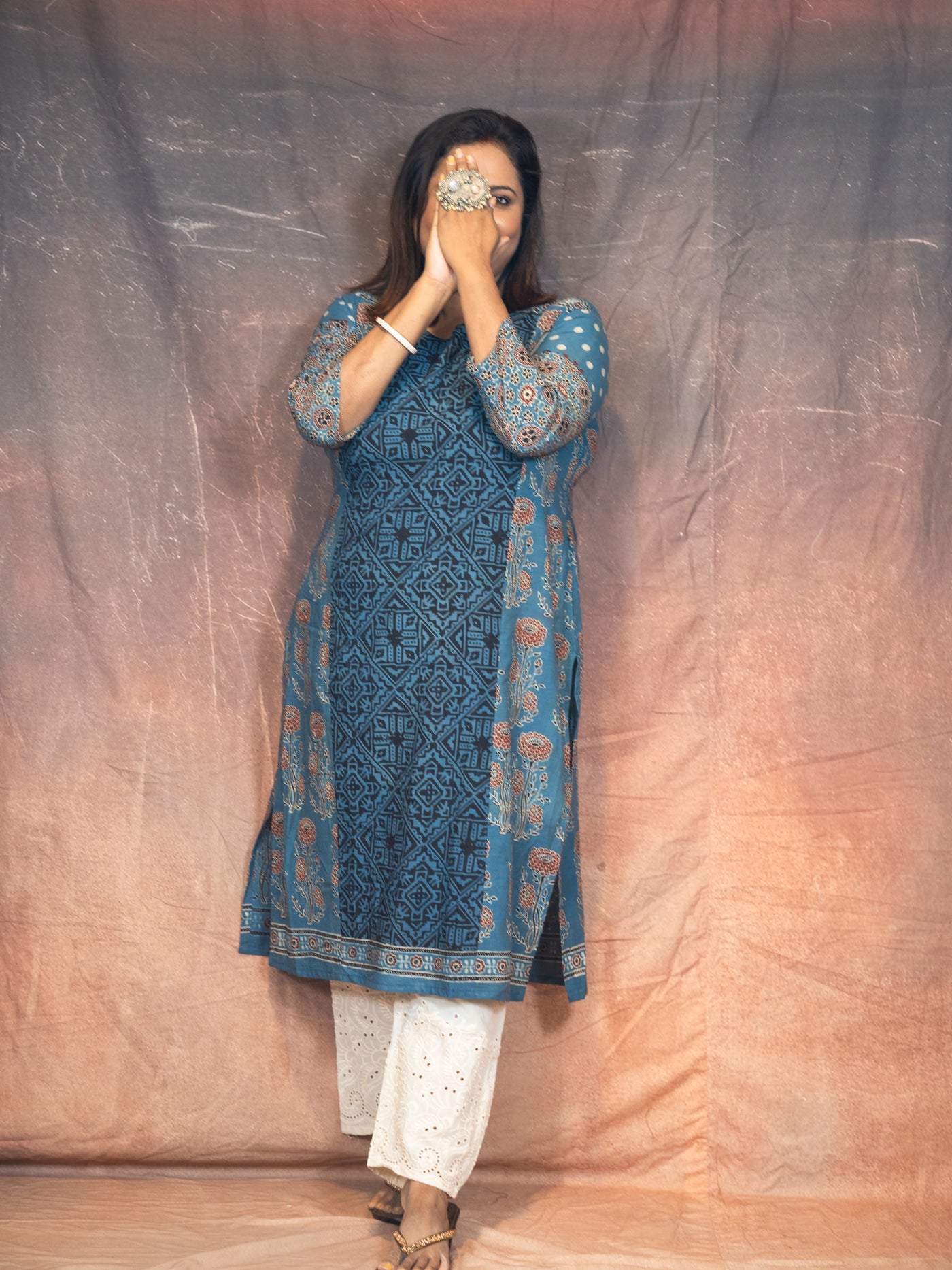 Ajrakh Kurta Set
