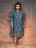 Asymetric Ajrakh Dress - Uttariya