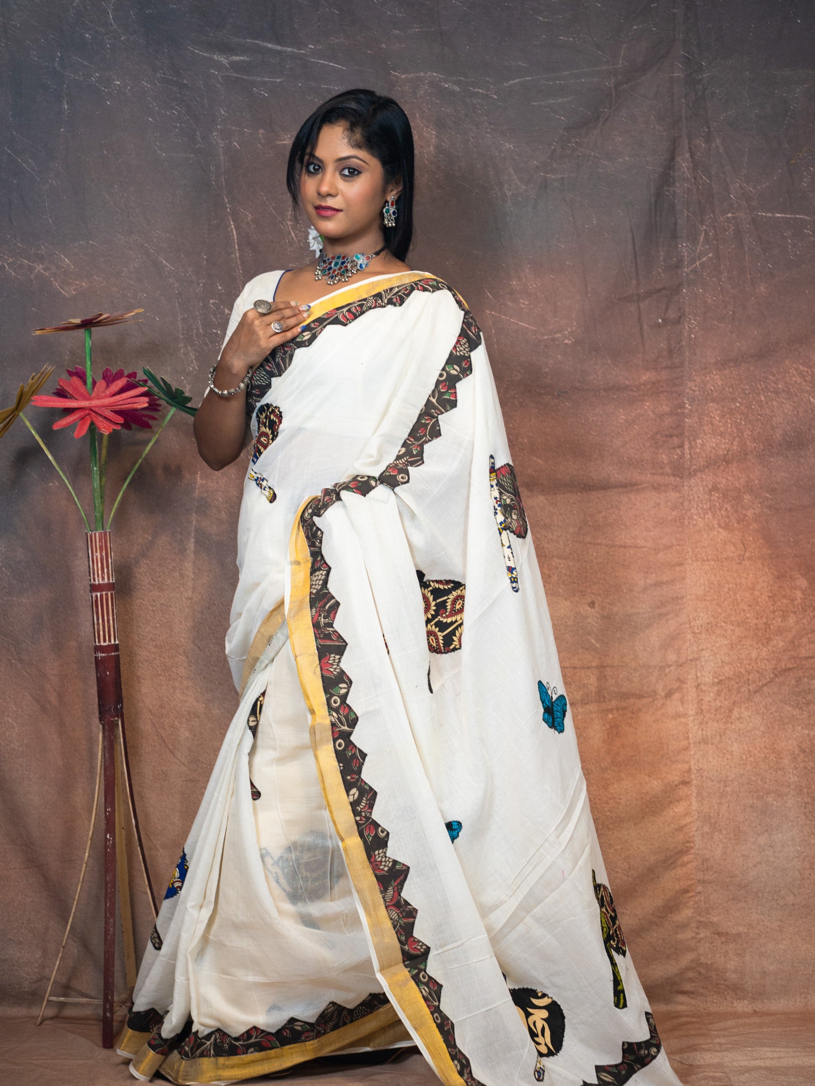 Leafy cotton Saree