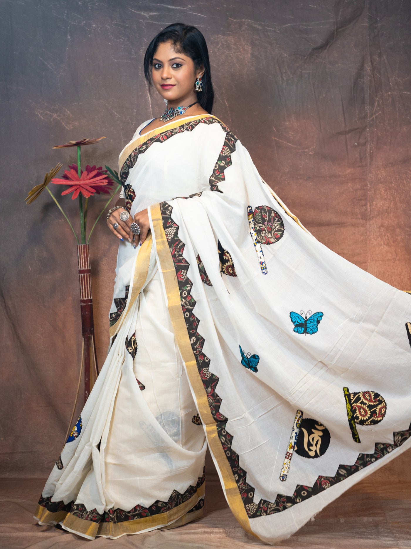 Leafy cotton Saree