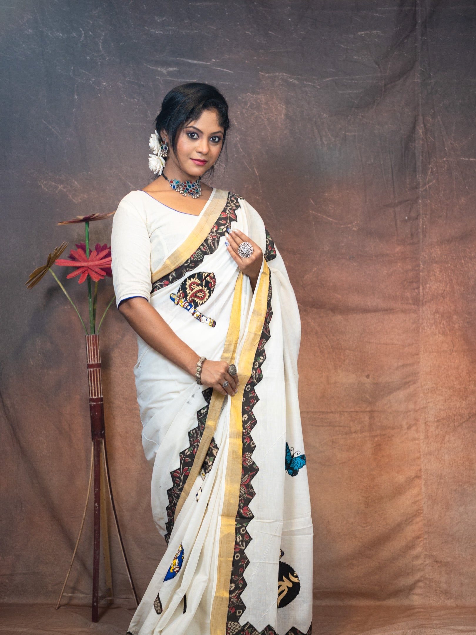 Leafy cotton Saree