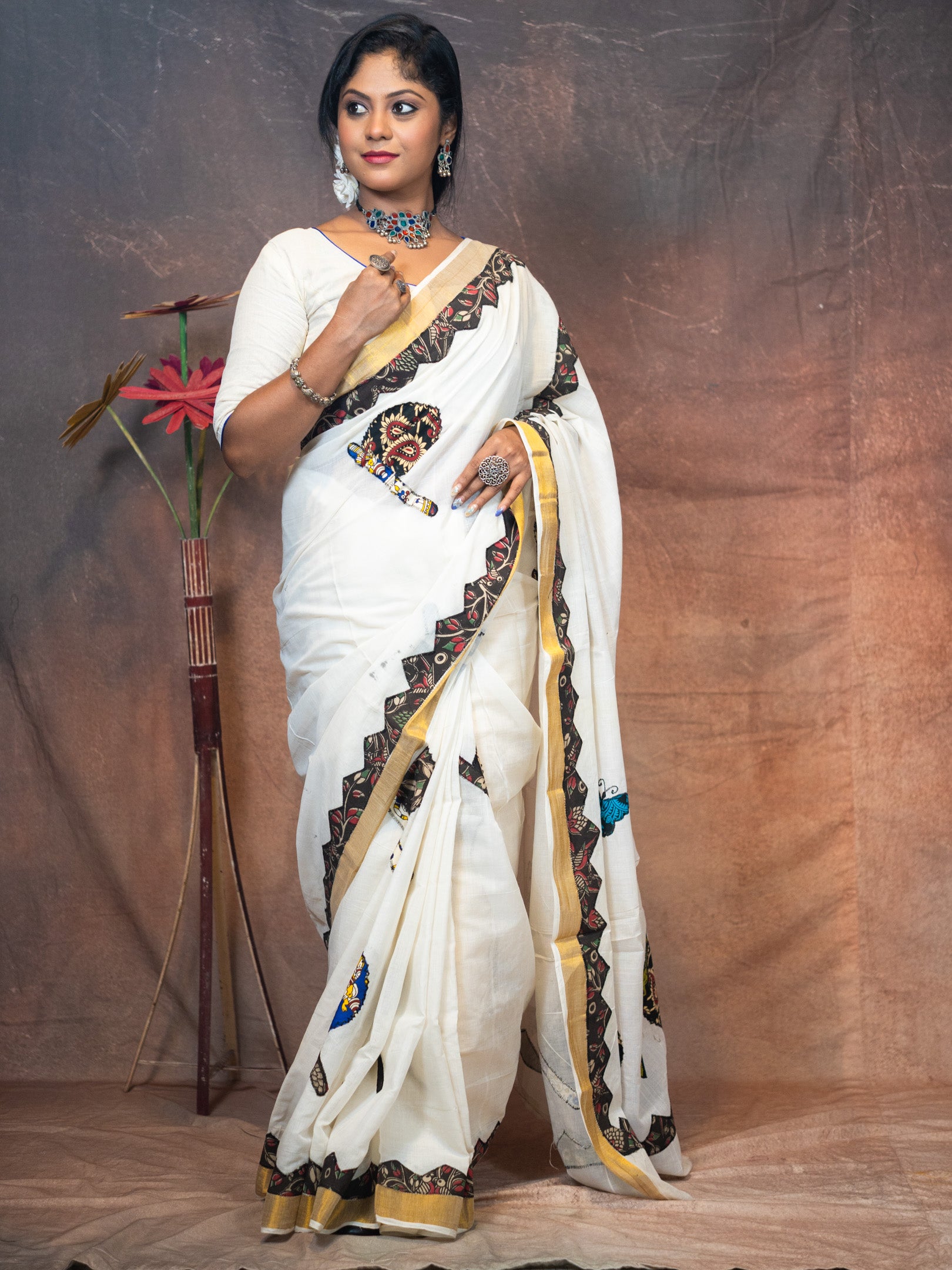Leafy cotton Saree