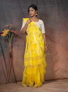 Yellow gold Saree - Uttariya