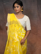 Yellow gold Saree - Uttariya