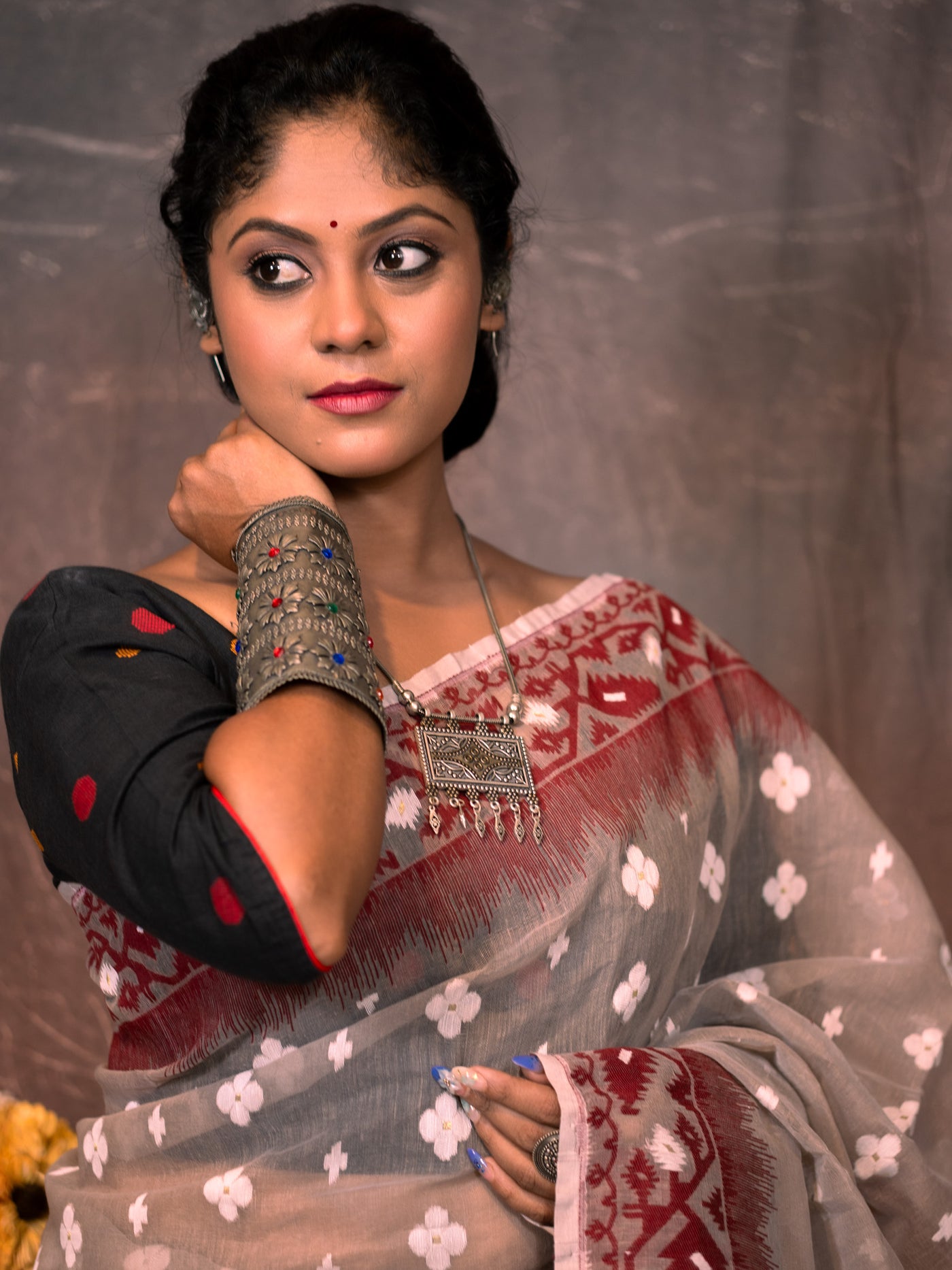 Chocolate Saree