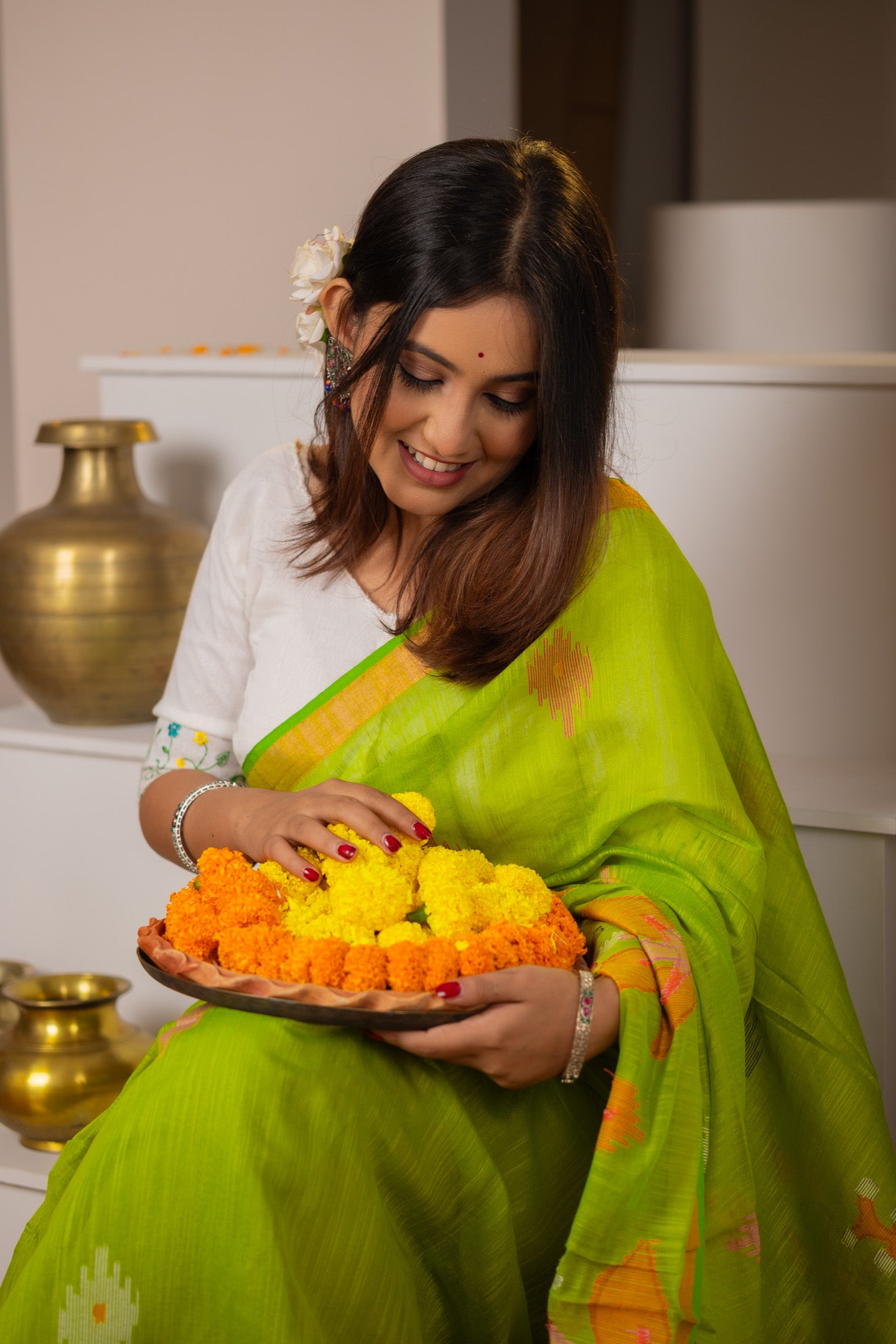 Kanak Phool Jamdani Saree