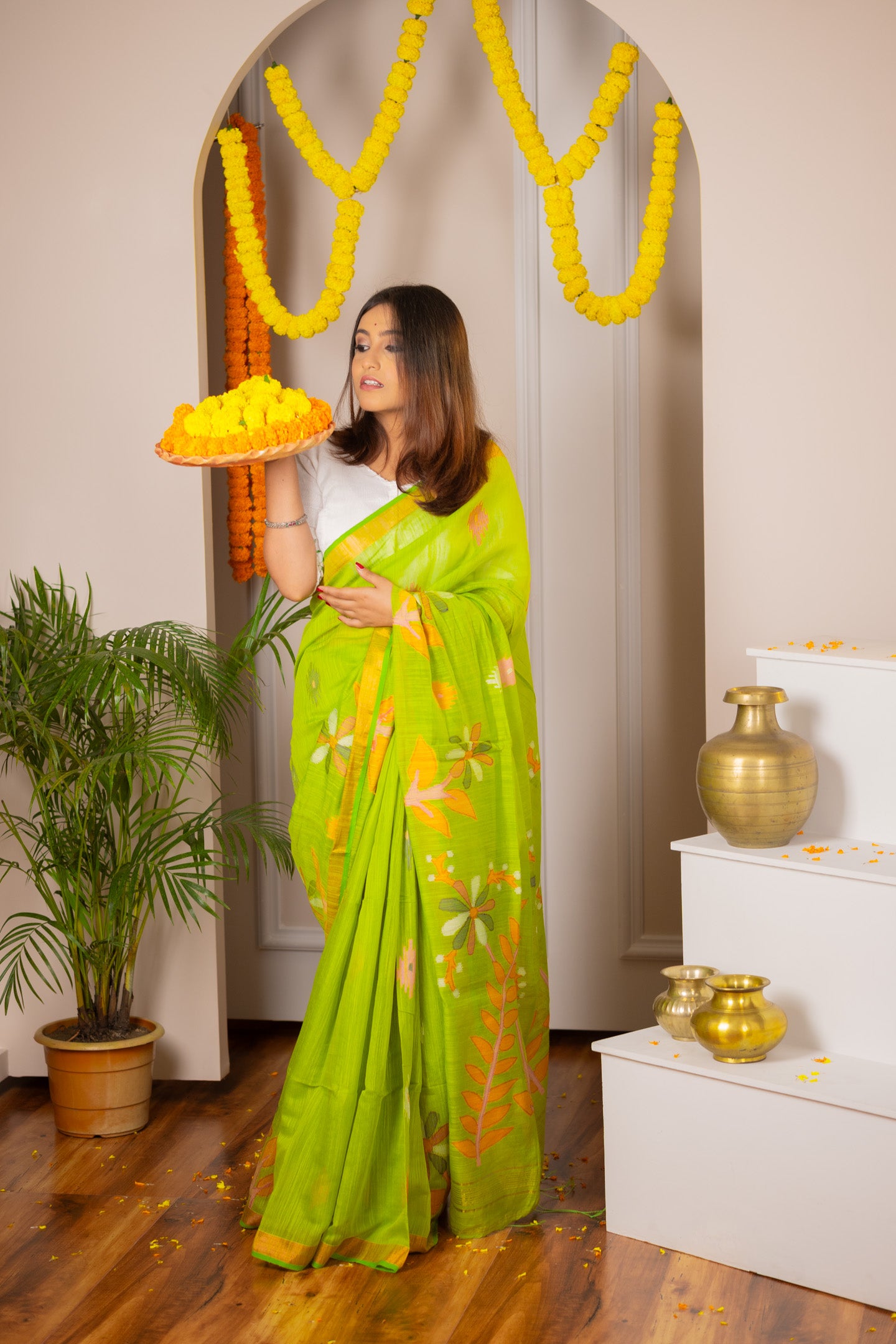 Kanak Phool Jamdani Saree