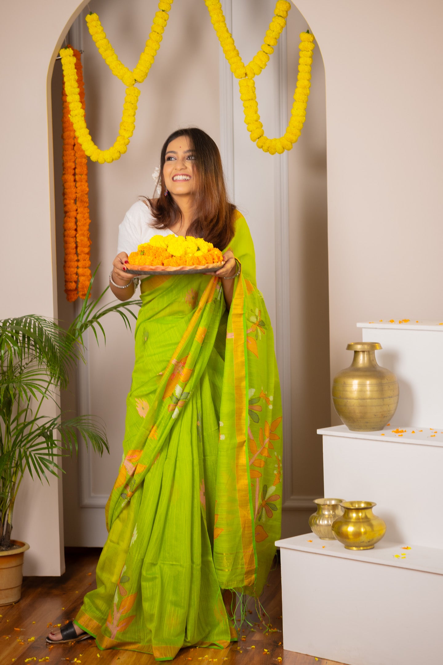 Kanak Phool Jamdani Saree