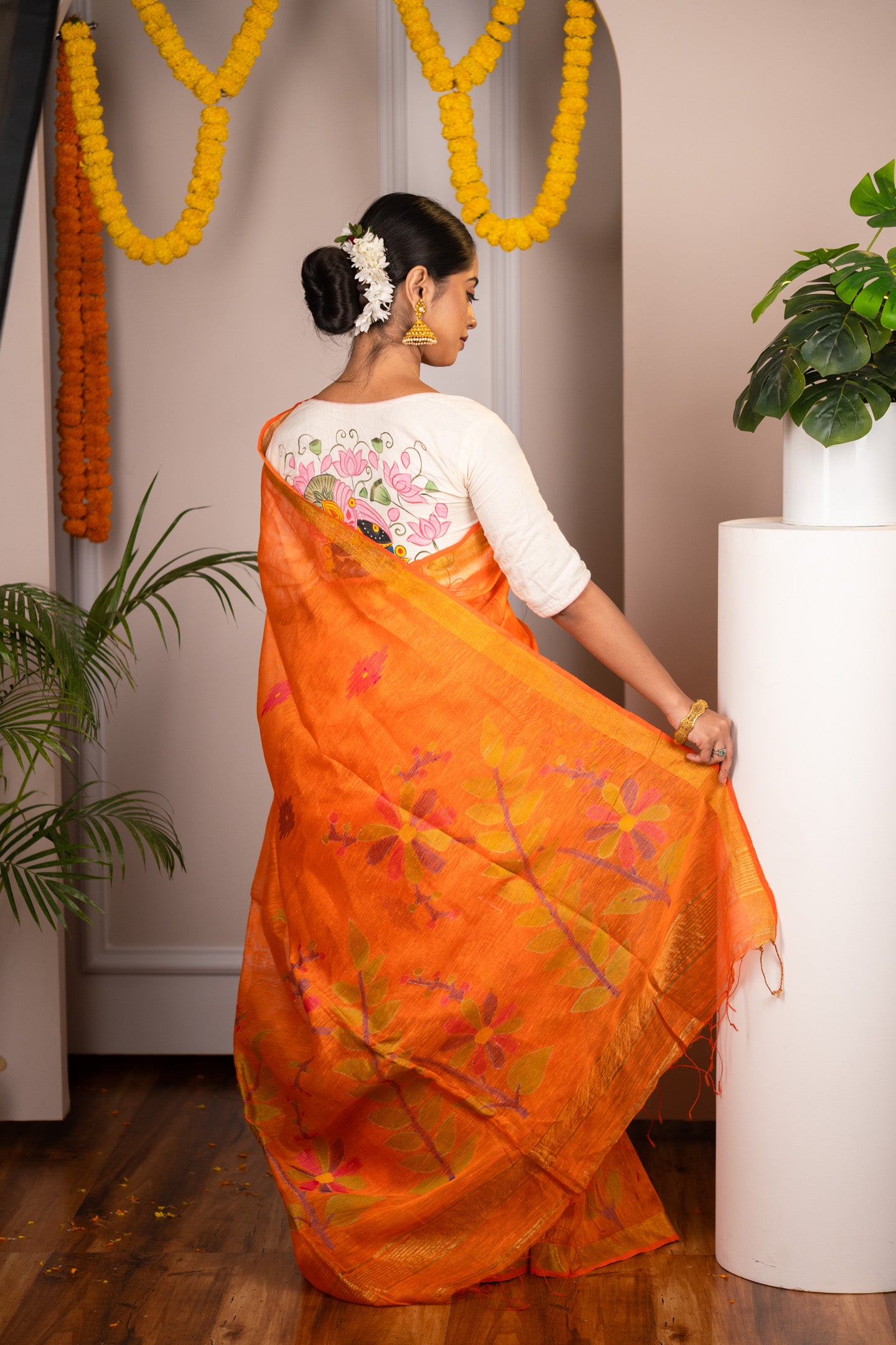 Rangrez Silk Jamdani Saree