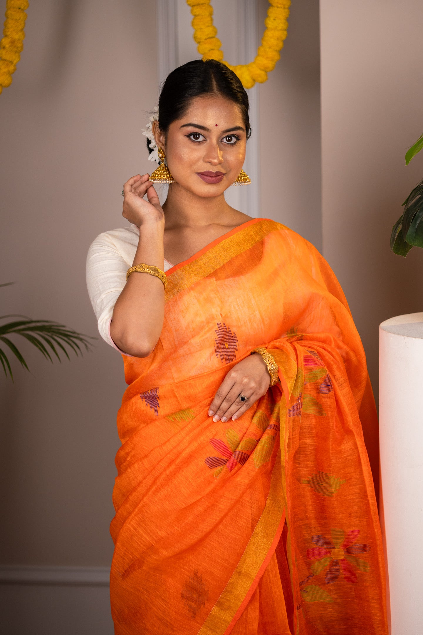 Rangrez Silk Jamdani Saree