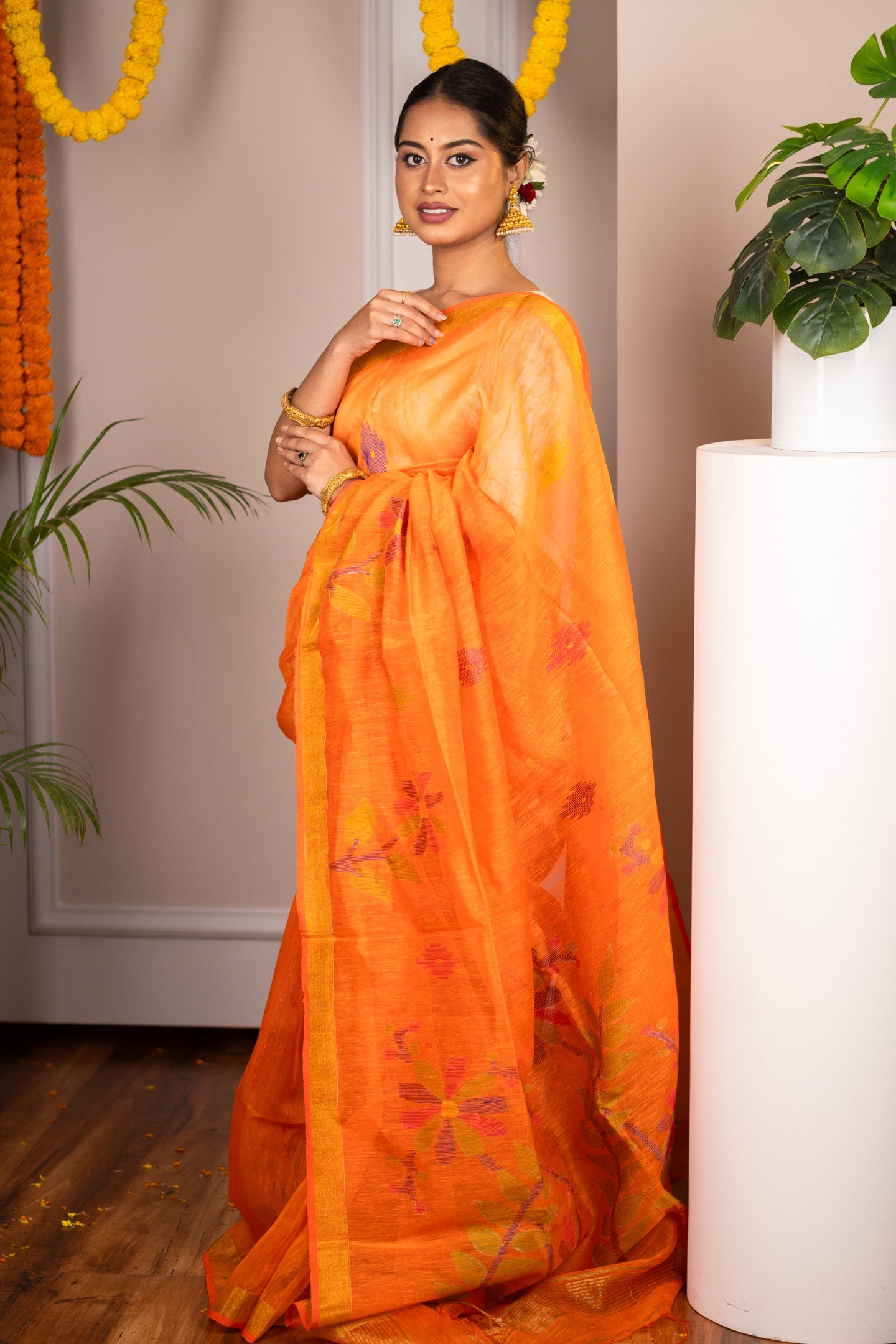 Rangrez Silk Jamdani Saree